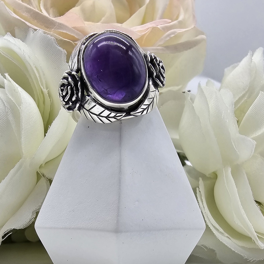 🥰 AUSTIN ROSE STERLING SILVER RING - Picture 6 of 7